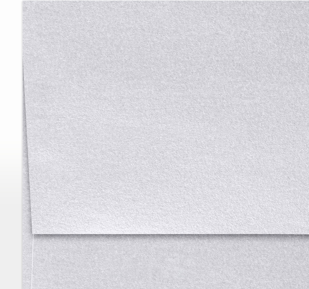 Silver Metallic 32lb A7 Invitation Envelopes (5 1/4 x 7 1/4) with Peel & Seal