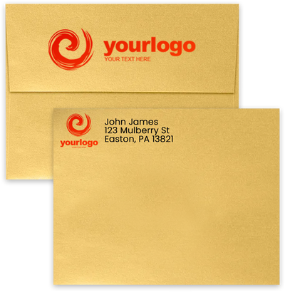 Gold Metallic 32lb A7 Invitation Envelopes (5 1/4 x 7 1/4) with Peel & Seal