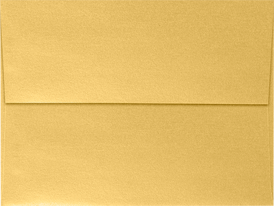 Gold Metallic 32lb A7 Invitation Envelopes (5 1/4 x 7 1/4) with Peel & Seal