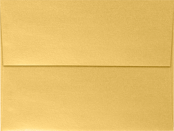 Gold Metallic 32lb A7 Invitation Envelopes (5 1/4 x 7 1/4) with Peel & Seal