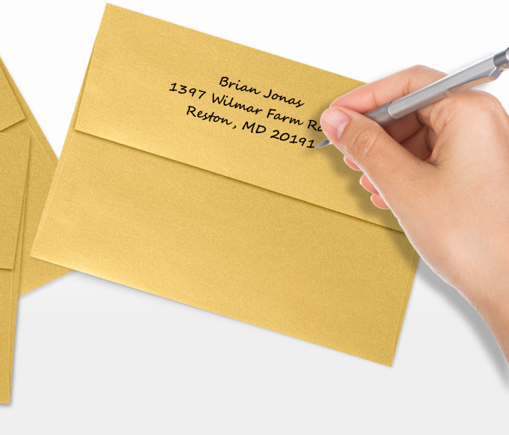 Gold Metallic 32lb A7 Invitation Envelopes (5 1/4 x 7 1/4) with Peel & Seal