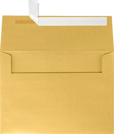 Gold Metallic 32lb A7 Invitation Envelopes (5 1/4 x 7 1/4) with Peel & Seal