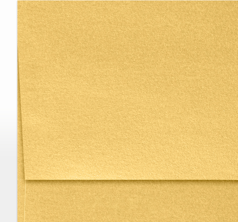 Gold Metallic 32lb A7 Invitation Envelopes (5 1/4 x 7 1/4) with Peel & Seal