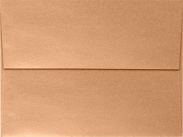 Copper Brown Metallic 32lb A7 Invitation Envelopes (5 1/4 x 7 1/4) with Peel & Seal