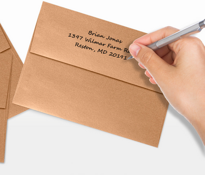 Copper Brown Metallic 32lb A7 Invitation Envelopes (5 1/4 x 7 1/4) with Peel & Seal
