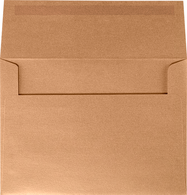 Copper Brown Metallic 32lb A7 Invitation Envelopes (5 1/4 x 7 1/4) with Peel & Seal