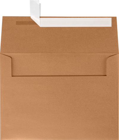 Copper Brown Metallic 32lb A7 Invitation Envelopes (5 1/4 x 7 1/4) with Peel & Seal