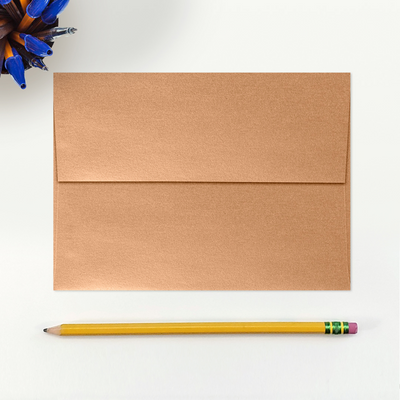 Copper Brown Metallic 32lb A7 Invitation Envelopes (5 1/4 x 7 1/4) with Peel & Seal