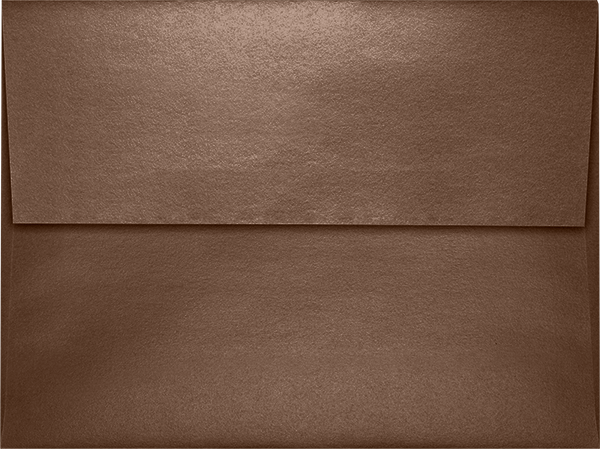 Bronze Brown Metallic 32lb A7 Invitation Envelopes (5 1/4 x 7 1/4) with Peel & Seal