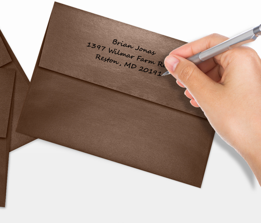 Bronze Brown Metallic 32lb A7 Invitation Envelopes (5 1/4 x 7 1/4) with Peel & Seal