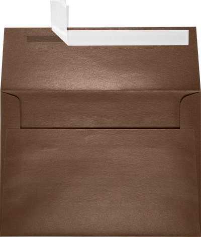 Bronze Brown Metallic 32lb A7 Invitation Envelopes (5 1/4 x 7 1/4) with Peel & Seal