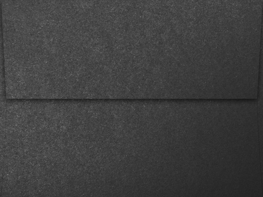 Anthracite Black Metallic 32lb A7 Invitation Envelopes (5 1/4 x 7 1/4) with Peel & Seal