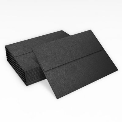 Anthracite Black Metallic 32lb A7 Invitation Envelopes (5 1/4 x 7 1/4) with Peel & Seal