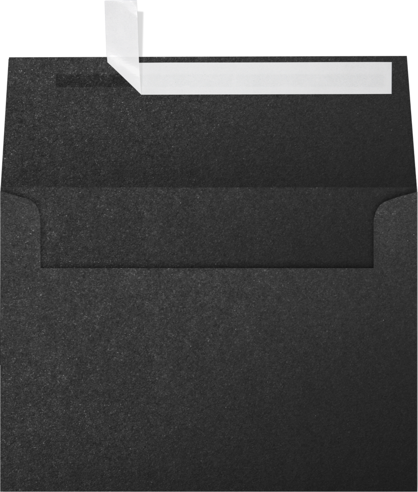 Anthracite Black Metallic 32lb A7 Invitation Envelopes (5 1/4 x 7 1/4) with Peel & Seal