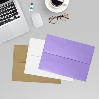 Amethyst Purple Metallic 32lb A7 Invitation Envelopes (5 1/4 x 7 1/4) with Peel & Seal