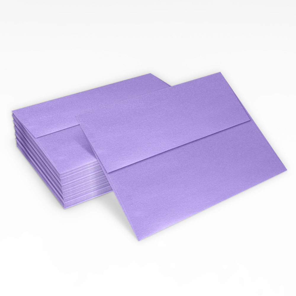 Amethyst Purple Metallic 32lb A7 Invitation Envelopes (5 1/4 x 7 1/4) with Peel & Seal