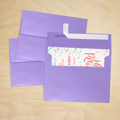 Amethyst Purple Metallic 32lb A7 Invitation Envelopes (5 1/4 x 7 1/4) with Peel & Seal