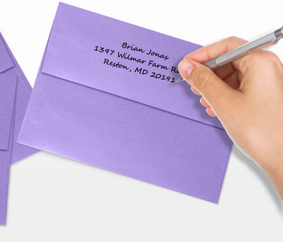 Amethyst Purple Metallic 32lb A7 Invitation Envelopes (5 1/4 x 7 1/4) with Peel & Seal