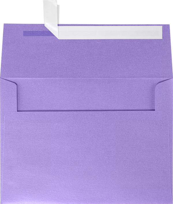 Amethyst Purple Metallic 32lb A7 Invitation Envelopes (5 1/4 x 7 1/4) with Peel & Seal
