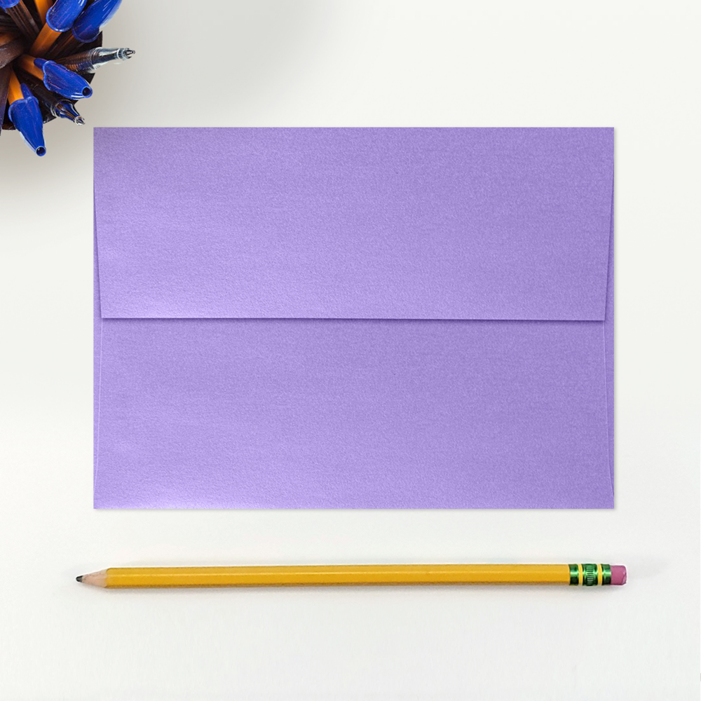 Amethyst Purple Metallic 32lb A7 Invitation Envelopes (5 1/4 x 7 1/4) with Peel & Seal