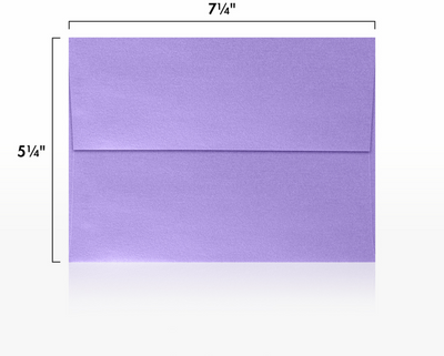 Amethyst Purple Metallic 32lb A7 Invitation Envelopes (5 1/4 x 7 1/4) with Peel & Seal