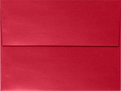 Jupiter Red Metallic 32lb A7 Invitation Envelopes (5 1/4 x 7 1/4) with Peel & Seal