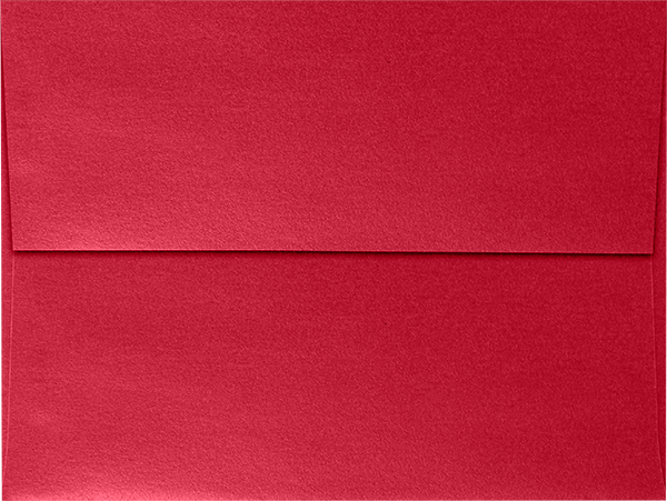 Jupiter Red Metallic 32lb A7 Invitation Envelopes (5 1/4 x 7 1/4) with Peel & Seal