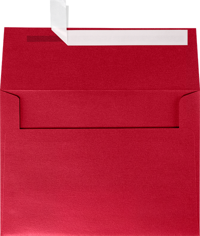 Jupiter Red Metallic 32lb A7 Invitation Envelopes (5 1/4 x 7 1/4) with Peel & Seal