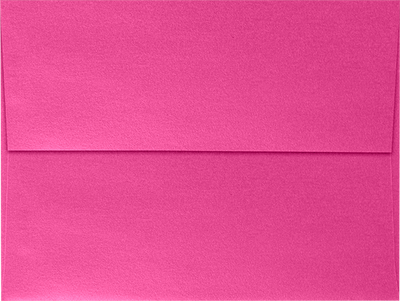 Azalea Fuchsia Pink Metallic 32lb A7 Invitation Envelopes (5 1/4 x 7 1/4) with Peel & Seal