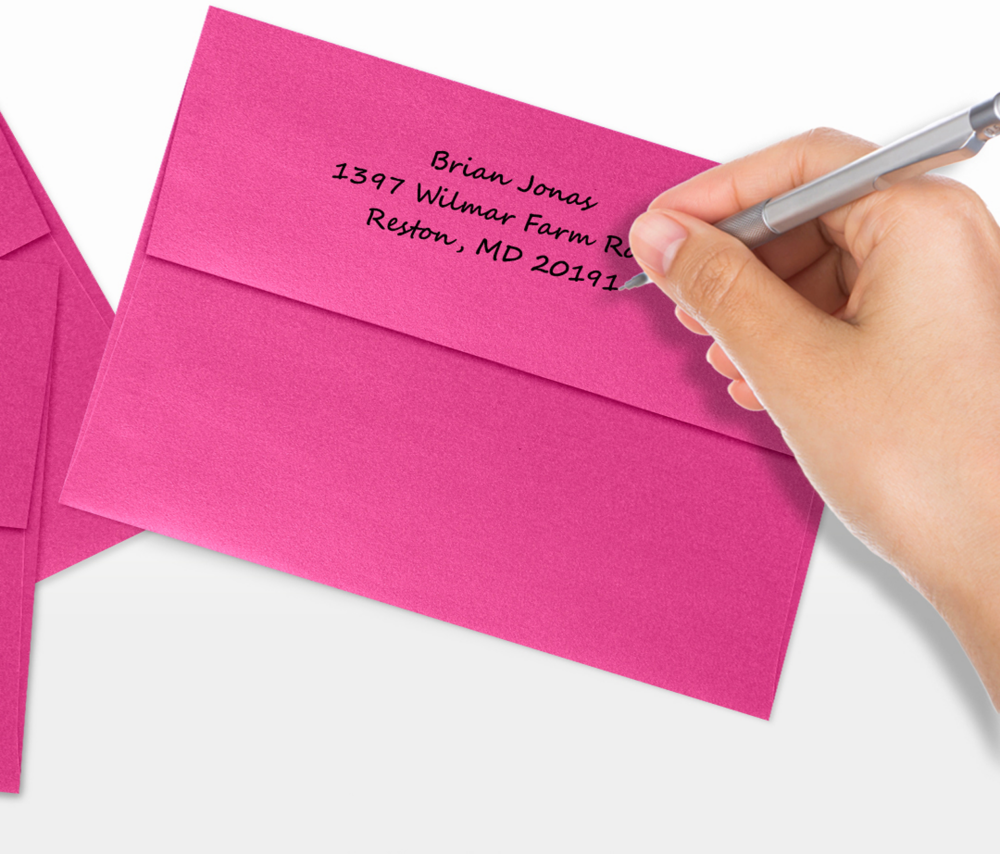 Azalea Fuchsia Pink Metallic 32lb A7 Invitation Envelopes (5 1/4 x 7 1/4) with Peel & Seal