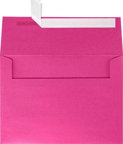 Azalea Fuchsia Pink Metallic 32lb A7 Invitation Envelopes (5 1/4 x 7 1/4) with Peel & Seal