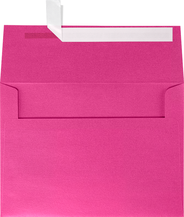 Azalea Fuchsia Pink Metallic 32lb A7 Invitation Envelopes (5 1/4 x 7 1/4) with Peel & Seal