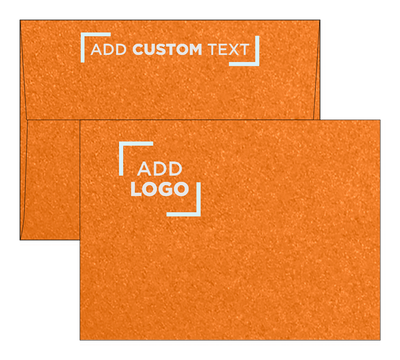 Orange Flame Metallic 32lb A7 Invitation Envelopes (5 1/4 x 7 1/4) with Peel & Seal