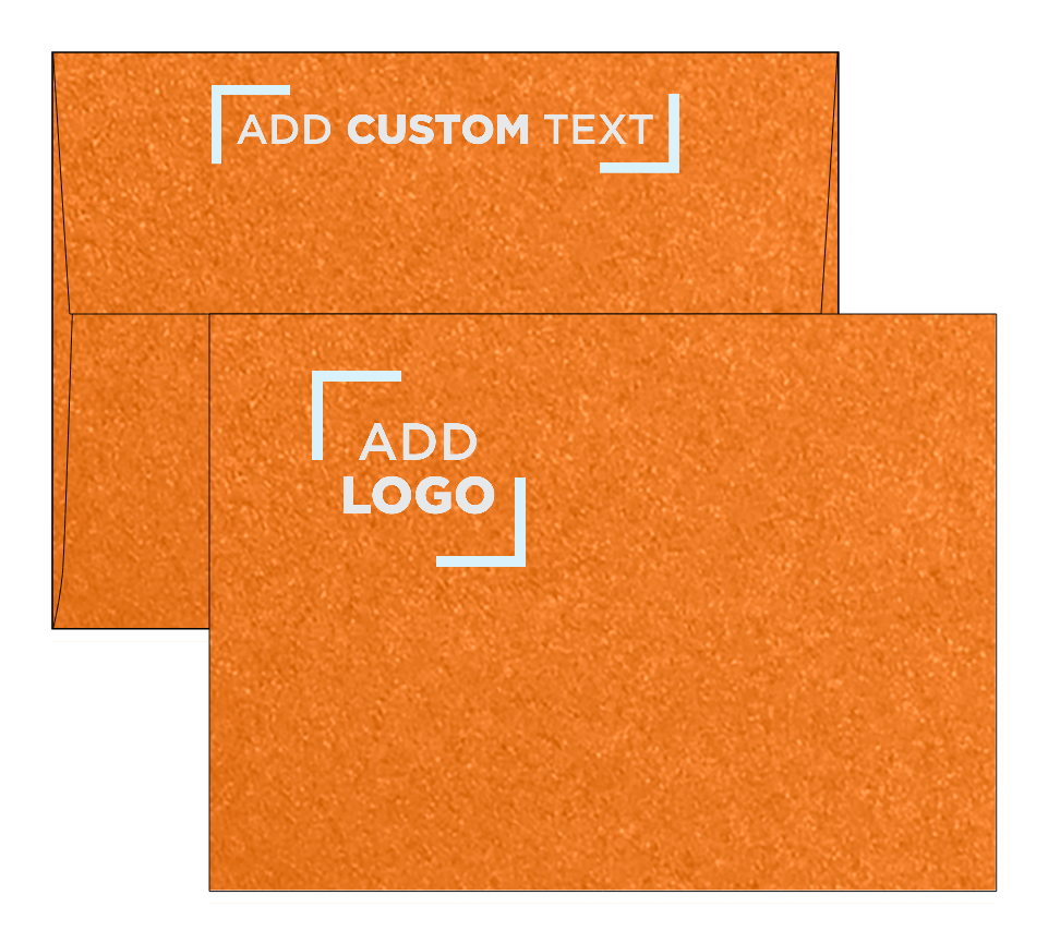 Orange Flame Metallic 32lb A7 Invitation Envelopes (5 1/4 x 7 1/4) with Peel & Seal