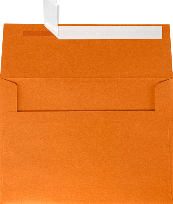 Orange Flame Metallic 32lb A7 Invitation Envelopes (5 1/4 x 7 1/4) with Peel & Seal