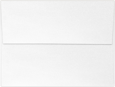 Crystal White Metallic 32lb A7 Invitation Envelopes (5 1/4 x 7 1/4) with Peel & Seal