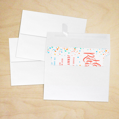 Crystal White Metallic 32lb A7 Invitation Envelopes (5 1/4 x 7 1/4) with Peel & Seal