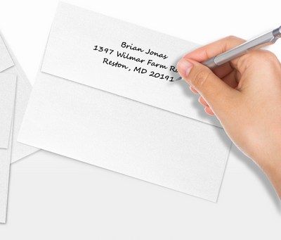 Crystal White Metallic 32lb A7 Invitation Envelopes (5 1/4 x 7 1/4) with Peel & Seal