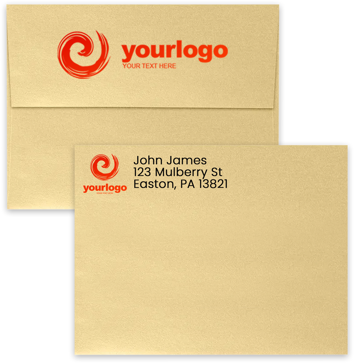 Light Gold Blonde Metallic 32lb A7 Invitation Envelopes (5 1/4 x 7 1/4) with Peel & Seal