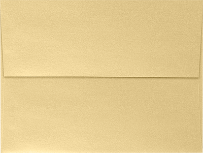 Light Gold Blonde Metallic 32lb A7 Invitation Envelopes (5 1/4 x 7 1/4) with Peel & Seal