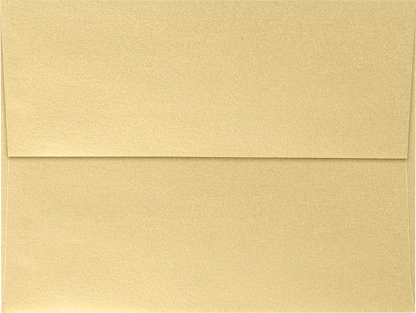 Light Gold Blonde Metallic 32lb A7 Invitation Envelopes (5 1/4 x 7 1/4) with Peel & Seal