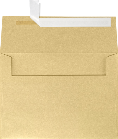 Light Gold Blonde Metallic 32lb A7 Invitation Envelopes (5 1/4 x 7 1/4) with Peel & Seal