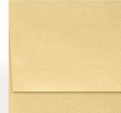 Light Gold Blonde Metallic 32lb A7 Invitation Envelopes (5 1/4 x 7 1/4) with Peel & Seal