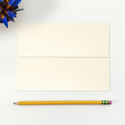 Champagne Ivory Metallic 32lb A7 Invitation Envelopes (5 1/4 x 7 1/4) with Peel & Seal