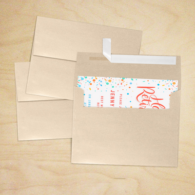 Light Brown Taupe Metallic 32lb A7 Invitation Envelopes (5 1/4 x 7 1/4) with Peel & Seal