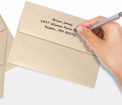 Light Brown Taupe Metallic 32lb A7 Invitation Envelopes (5 1/4 x 7 1/4) with Peel & Seal