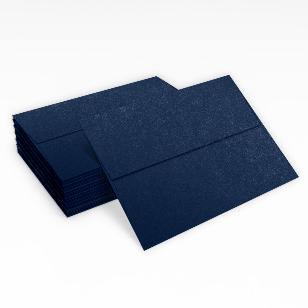Lapis Navy Blue Metallic 32lb A7 Invitation Envelopes (5 1/4 x 7 1/4) with Peel & Seal