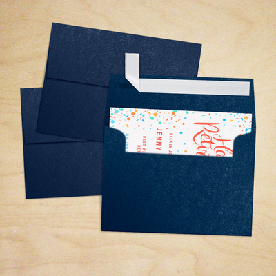 Lapis Navy Blue Metallic 32lb A7 Invitation Envelopes (5 1/4 x 7 1/4) with Peel & Seal