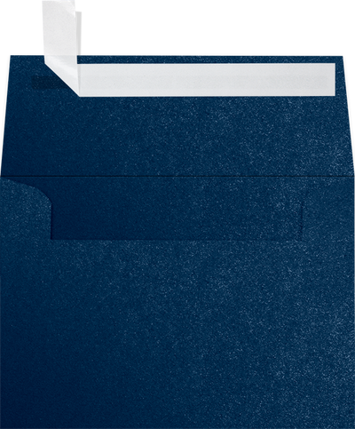 Lapis Navy Blue Metallic 32lb A7 Invitation Envelopes (5 1/4 x 7 1/4) with Peel & Seal