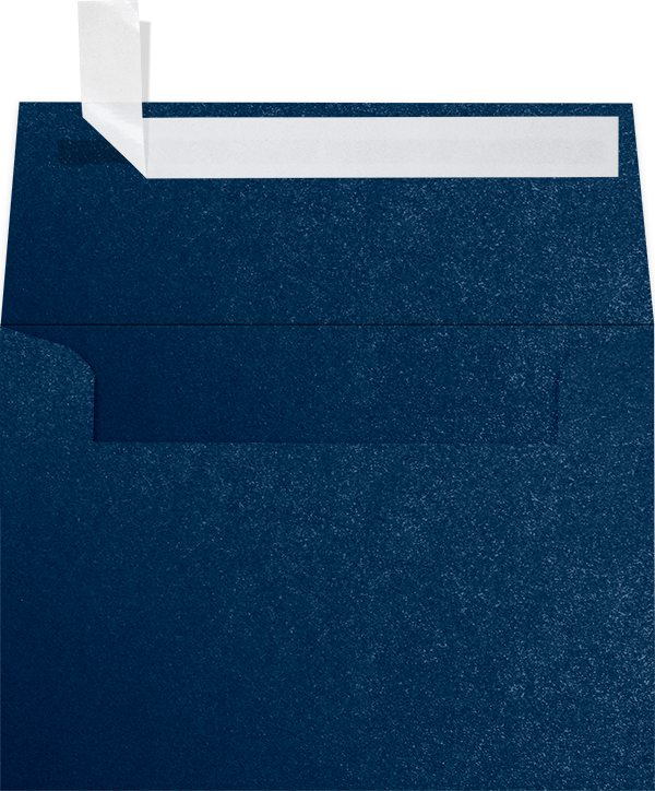 Lapis Navy Blue Metallic 32lb A7 Invitation Envelopes (5 1/4 x 7 1/4) with Peel & Seal